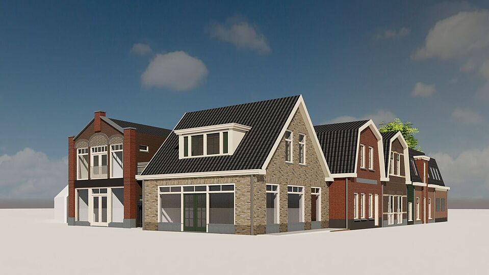 Wonen en winkelen in oude pand EP Jack Stet in Zuid-Scharwoude